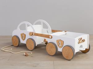 Wagon d'apprentissage en <span class=keywords><strong>bois</strong></span> souple personnalisé pour bébé Voiture jouet à pousser pour enfants avec rangement - Product Image 6