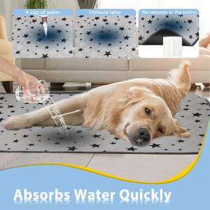 Gran oferta, almohadillas para orinar de cachorro duraderas altamente absorbentes, almohadillas para orinar impermeables reutilizables lavables para perros - Product Image 3