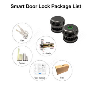 Aluminum Tuya App Control Smart <strong>Knob</strong> <strong>Door</strong> Lock with Biometric Fingerprint Cloud &amp; SDK Support for Wood <strong>Doors</strong> - Product Image 6