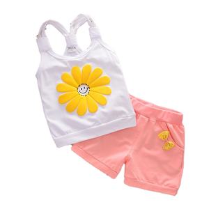 Conjuntos de Ropa para Niñas, Conjuntos de Ropa Interior con Hombros Descubiertos para Niñas Coreanas con Estampado de Dibujos Animados - Product Image 1