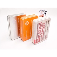 Boîte en papier et en métal personnalisée pour cartes à jouer, certifiée EN71, imprimée en offset, boîte cadeau publicitaire avec logo personnalisé