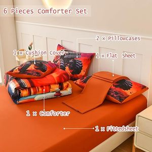 Douillette de voiture imprimée en 3d pour garçons et enfants, <span class=keywords><strong>drap</strong></span> de lit double régulier de 6 pièces, ensemble de literie pour manette de jeu - Product Image 5