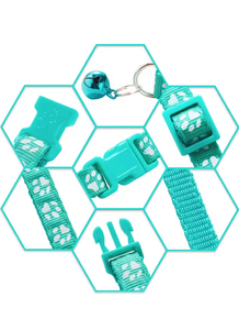 Collier moderne pour chat avec boucle de sécurité et clochette, en fibre de polyester douce et confortable, pour toutes les saisons - Product Image 6