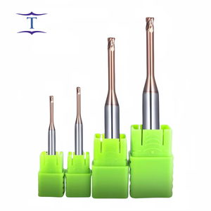 Fraise à micro-fraisage en carbure de tungstène HRC68, haute précision, 2 flûtes, support personnalisé ODM OEM, revêtement AlTin, petit diamètre, bout rond - Product Image 4