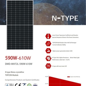 Panneau solaire Topcon 580w-670w type N 182mmx182mm Module photovoltaïque double vitrage - Product Image 2