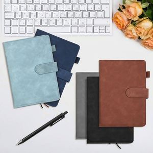 Custom <b>A5</b> Leather Hardcover <b>Notebook</b> Vintage Multiple Colors Softcover Sponge Binding Thick <b>Lined</b> Pages with Pen Loop Gift - Product Image 4