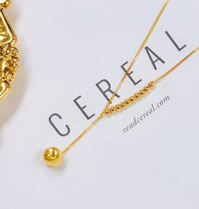 <span class=keywords><strong>Collana</strong></span> con Ciondolo a Sfera in Oro Puro 18k Lerca Design Personalizzato Gioielli in Oro Originale 18k <span class=keywords><strong>Collana</strong></span> con Sfera Reale 18k con Certificato - Product Image 3