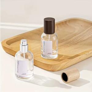 Flacon de parfum portable haut de gamme 30 ml, flacon pulvérisateur en verre de laboratoire rechargeable vide avec bouchon en noyer - Product Image 5