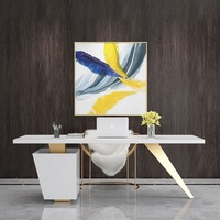 Bureaux de direction en pierre de granit en forme de I, plateau de table en résine, design simple, petit bureau, taille standard