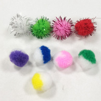Vente en gros prix d'usine bricolage décorations créatives artisanat boules de pompons en marbre artisanat paillettes guirlandes pompons