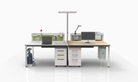 KALN – Bureau de travail modulaire ouvert en métal, extensible et convertible, pour 4 à 8 personnes, mobilier pour espace de travail à domicile