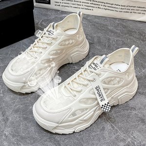 Nouvelle Arrivée Chaussures de Sport Femme Tendance <span class=keywords><strong>Plateforme</strong></span> Rehaussante Baskets de Course Extérieures Respirantes à Tige en Maille - Product Image 1