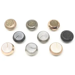 OEM ODM custom logo design zinc alloy brass metal 4 part button press stud button prong snap fastener button for garment clothes