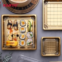 1205 assiettes alimentaires en plastique jetables saumon Sushi plateaux conteneur japonais à emporter emballage Togo boîte pour Sushi