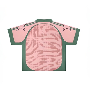 Maillot de football personnalisé par sublimation pour homme, manches courtes, respirant, 100 % polyester, coupe régulière pour adulte, col rabattable - Product Image 2