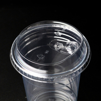 Couvercles jetables en PET à prix d'usine, durables, à fermeture côtelée, anti-fuite, transparents, écologiques pour tasses à café et boissons