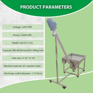 Fbd Mobiele Food Grade Hopper Automatische Draagbare Voedselschroef Transportband Feeder - Product Image 6