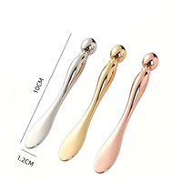 Spatule cosmétique en alliage de zinc avec logo personnalisé, applicateur de crème pour les yeux, outil de massage sous les yeux en métal pour les marques de soins de la peau