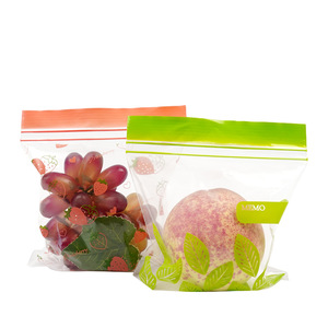 Custom Food Storage Bags Transparent Sealing Refrigerator Grade PE Material With Strawberry Print For Fruit Preservation - Product Image 3