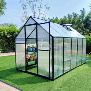 Kit <span class=keywords><strong>de</strong></span> serre en polycarbonate 4MM, assemblage rapide en 3 heures, serre <span class=keywords><strong>de</strong></span> jardin en aluminium DIY pour <span class=keywords><strong>jardinage</strong></span> en arrière-cour et ventes e-commerce - Product Image 1