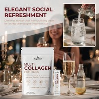 Aeglewell Multi Collageen Peptide Poeder 5 Soorten Champagne Smaak Alcoholvrij Huid Gewricht Haar Ondersteuning Vitamine C Hyaluronzuur