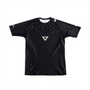 เสื้อรัดรูปสำหรับฝึกซ้อม BJJ แบบสั่งทำพิเศษ พิมพ์ลายด้วยความร้อน สำหรับยิวยิตสูแบบไม่ใช้ผ้าคลุม  ผ้ายืดหยุ่น/โพลีเอสเตอร์ กระชับรูปร่าง - Product Image 4
