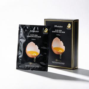 Masque facial JMsolution Glory Aqua Idebenone Egg Mask Deluxe pour tous types de peaux, soin quotidien, formule K Beauty - Product Image 1