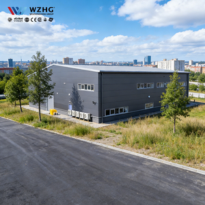 Bâtiment en structure métallique préfabriquée de qualité industrielle pour parc industriel, certifié ISO9001, durée de vie de 50 ans - Product Image 1