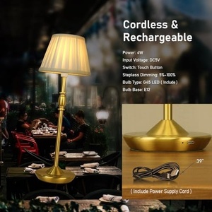 Lámpara de Mesa de Vidrio con Base de Metal, Alto CRI, Grado Comercial, Iluminación Decorativa Duradera para Compras al por Mayor en Hoteles - Product Image 2