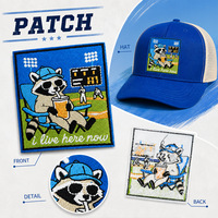 Patch brodé thermocollant en PVC style sport baseball/softball pour chapeaux, vêtements, bagages et décoration DIY