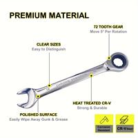 Jeu de clés mixtes métriques 6 pièces en acier CR-V, kit de clés à anneau ouvert 8-17 mm, personnalisable OEM, qualité industrielle, marque Titan, plastique