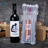 Film protecteur transparent GZGJ PA+PE pour bouteille de vin, antichoc, étanche, conception à colonnes d'air, taille personnalisable 65-100 microns