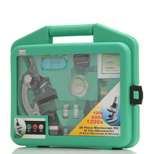 Children Student Microscope 1200x Metal Lens Electric Light Lab Kit Educational Science Tool - Product Image 1
