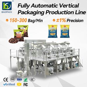 Ligne de production verticale multifonctionnelle pour le conditionnement de granulés, avec comptage par vis, pour <span class=keywords><strong>épice</strong></span>s et bonbons (50g, 1kg), et pour sachets, boîtes et emballages en feuille. - Product Image 1