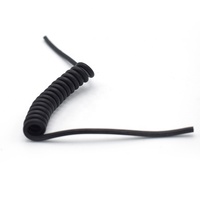 Cordon d'alimentation électrique à ressort hélicoïdal rétractable Flexible, câble de fil DC en spirale