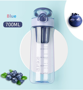 Bouteille d'eau à rabat en plastique, pour boisson, en tritan, ecozeur, 700 ml, avec bec rabattable, sans BPA, pour la gymnastique, la randonnée et les voyages - Product Image 5