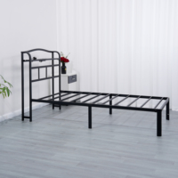 Lit en fer de style simple, vente en gros directe usine, avec prise de charge intégrée, idéal pour chambres, dortoirs, appartements, hôtels