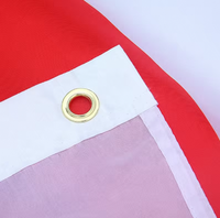 Drapeau national turc personnalisé imprimé recto-verso en polyester écologique 3x5 pieds, bannière publicitaire extérieure suspendue pour les organisations non-profit