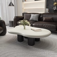 Nouvelle table basse créative en forme de nuage, marron irrégulier, pour salon moderne, écologique, durable, légère, en MDF Boruns