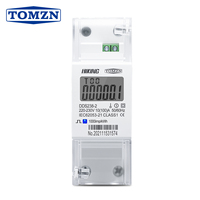 TOMZN Resmi 120V 230V AC 100A Meter Energi Arus Tinggi 50Hz 60Hz Kelas1 35mm DIN Rail 5+1 99999.9 DDS238-2 1-Fasa 2-Kabel