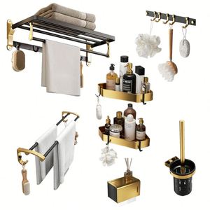 Organisateur de douche pour salle de bain, porte-serviettes épaissi, support mural pour serviettes et papier, porte-serviettes en papier en acier inoxydable - Product Image 3