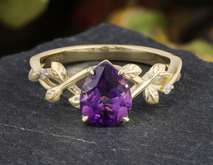 Cincin Fashion Moyu Jewelry untuk Wanita, Perhiasan Perak <span class=keywords><strong>Sterling</strong></span> 925 dengan Setting Potongan Elips Moss, Cincin Mewah - Product Image 5