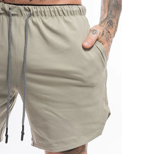 Pantalones cortos de gimnasio para hombre, pantalones cortos deportivos en blanco para correr, pantalones cortos de malla de verano para hombre - Product Image 3