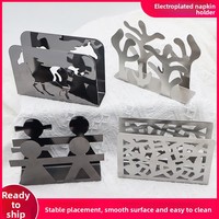 Porte-serviettes de table haut de gamme pour restaurant, créatif, en acier inoxydable, luxe, électroplaqué, vertical