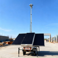 Remorque de surveillance solaire certifiée CE, résistante aux intempéries, pour la surveillance des zones éloignées