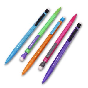 Gran oferta, lápiz mecánico automático retráctil de plástico de colores vibrantes de 0,5mm y 0,7mm con borrador - Product Image 6
