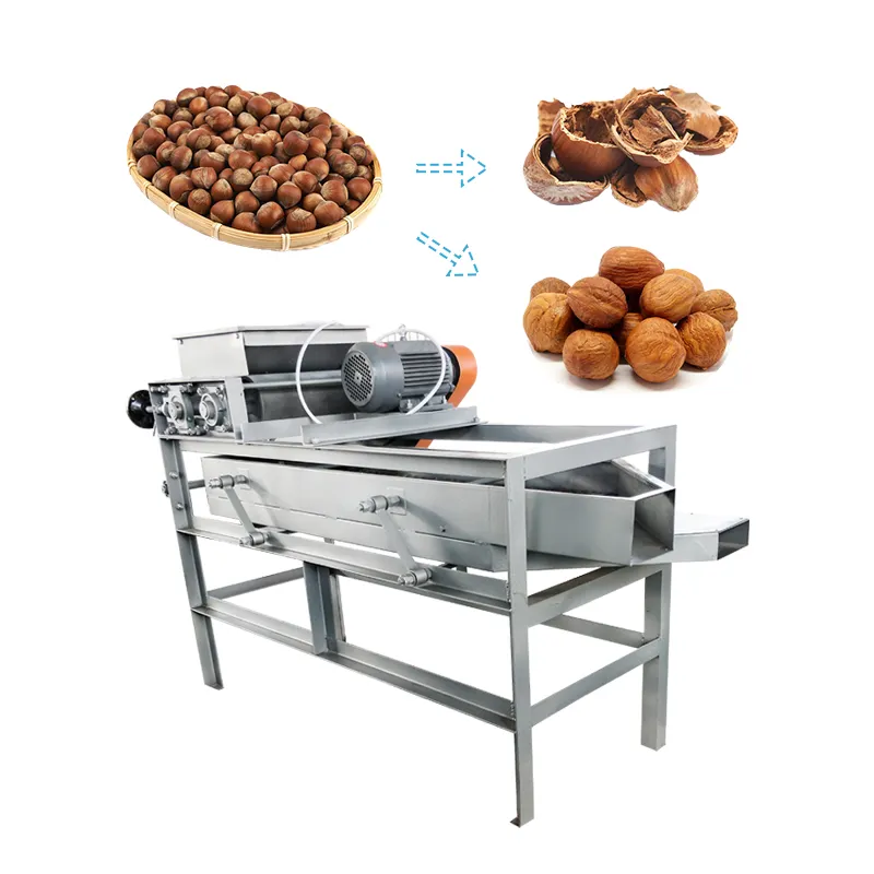 Macadamia Nut Walnut Hazelnut Almond Breaker Cracker Sheller Breaking Cracking Shelling Machine
