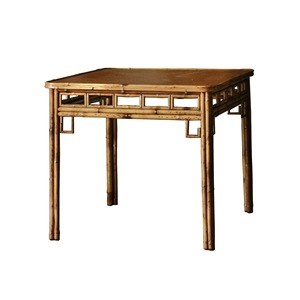 Table à thé carrée en bambou de style chinois, style Ming, meubles d'intérieur durables - Product Image 2