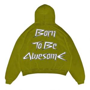 Sudadera con capucha para hombre de alta calidad, OEM, personalizada, con estampado de descarga, media cremallera, de algodón y poliéster, corte oversize, con bolsillo canguro, para otoño - Product Image 1