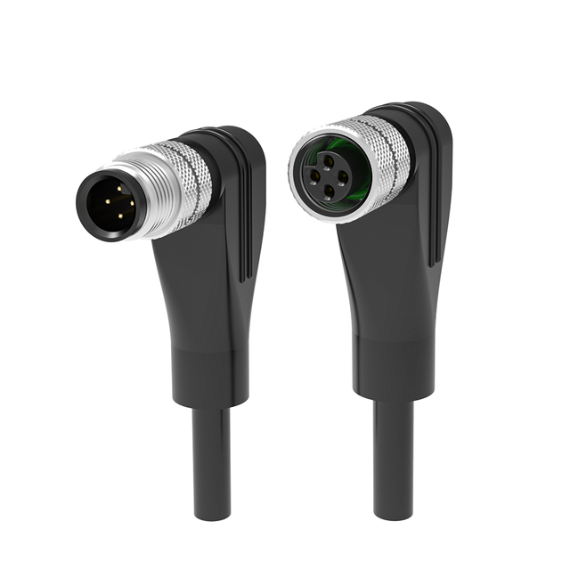 M5 Wire Connectors 4 Pin Elbow Shielding Male Female Aviation Connector Plug 2 3 4 Pin IP67 Waterproof Connectors